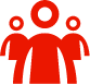 Icon 2 (Community & Advocacy Groups): Icon showing a group of people representing community, advocacy groups, and healthcare providers working together.